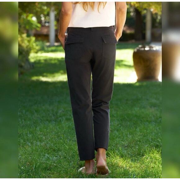 Frank & Eileen Blackstone utility pants Size 8 Washed Black Raw Hem Crop R11 - Picture 4 of 10